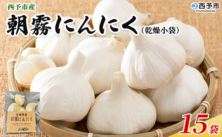 ＜西予市産 朝霧にんにく（乾燥小袋）1袋20g入り 15袋セット＞ 国産 ニンニク 小分け 15袋 セット 愛媛県産 野菜 やさい ドライ 大粒 ストック 薬味 特産品 ノムランド 愛媛県 西予市【常温】『1ヶ月以内に順次発送』NNM0004