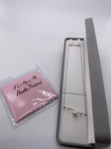 865 アコヤ真珠8mmPt/K18 D0.01ct ペンダントネックレス　チェーンK18アジャスター付き（40ｃｍ）　パール 宝石 ジュエリー 伊勢志摩 伊勢市 冠婚葬祭 結婚式 入学式 卒業式 ギ