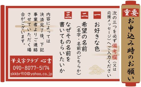 【サイズ大】【世界にたったひとつの贈り物シリーズ】 筆文字 名前カード（額付き） H144-009