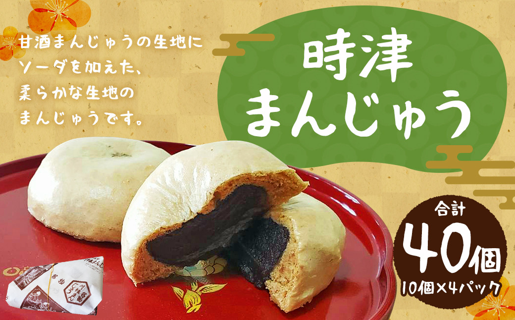 長崎県 時津まんじゅう 10個入り×4パック 計40個 こしあん 名物 銘菓