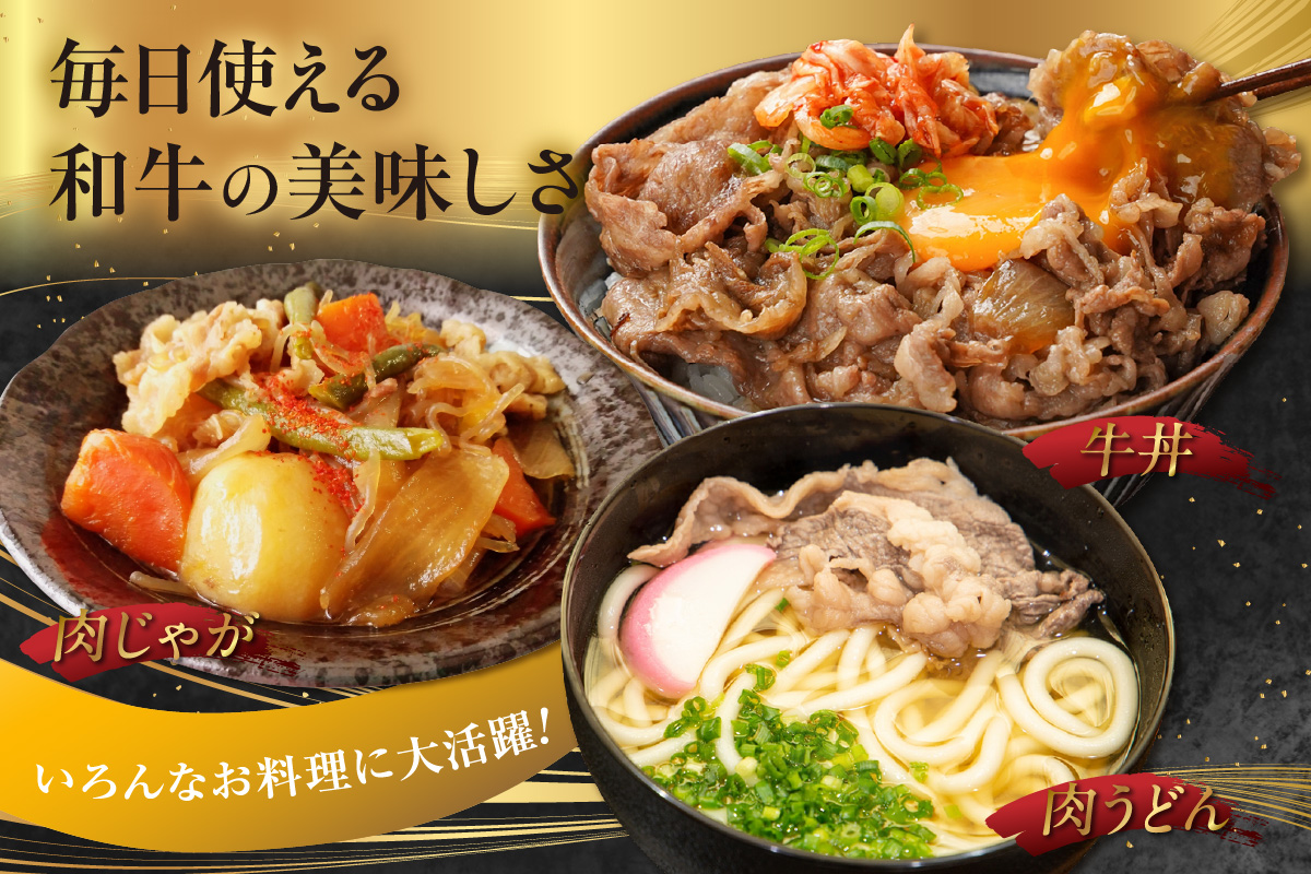 東浦町産黒毛和牛『下村牛』切り落とし 1.0kg（250g×4袋）│和牛 国産 黒毛和牛 牛肉 切り落とし 1キロ 1kg 便利 大容量 下村牛 愛知県 東浦町