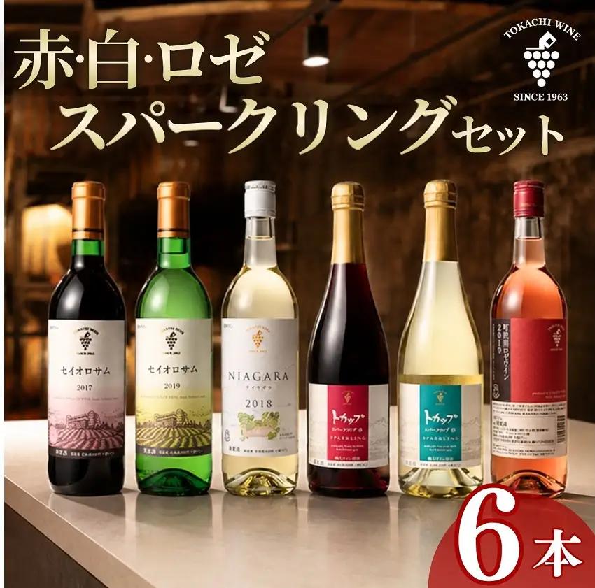 十勝ワイン 赤・白・ロゼ・スパークリング6本セット 赤ワイン 白ワイン スパークリングワイン お祝い