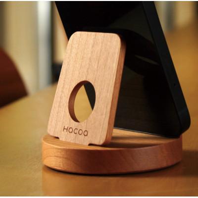 ふるさと納税 鯖江市 【Hacoa】汎用性高い木製スマートフォンスタンド　チェリー |  | 01