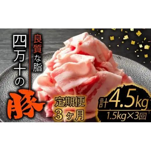 【 豚肉 】 豚肉定期便3ヶ月4.5kg