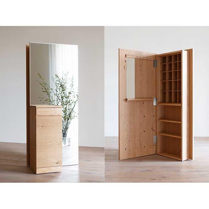【ふるさと納税】CARAMELLA Storage Mirror (R) oak | 家具 福岡県 大川市 福岡 大川 福岡県大川市 ふるさと 納税 木 木製 雑貨 工芸 工芸品 伝統 伝統工芸 伝統工芸品 行灯 行燈 あんどん 照明 灯り 和風 楽天ふるさと