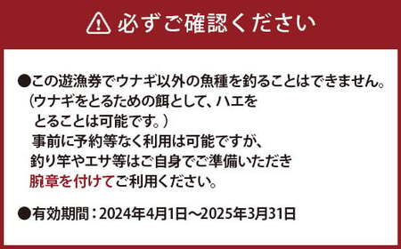 024-1063 大野川漁協遊漁券 ウナギのみ