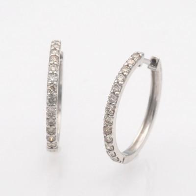 ふるさと納税 昭和町 PT900 0.30ct ダイヤモンド フープピアス FP-000332