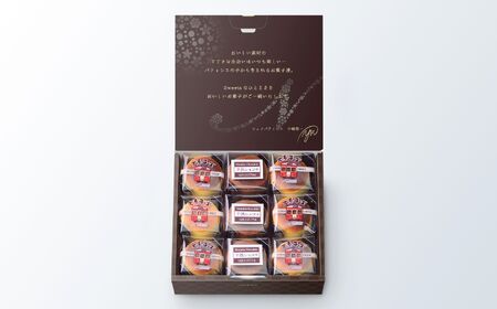 スフレチーズケーキ 『チーズとショコラのスフレセット』 9個入り 1箱 (大糸チーズ×6個、半熟ショコラ×3個) 優しい味わい ギフトにもおすすめ 新潟県 糸魚川市 ナカシマ 人気のスフレケーキにチョ