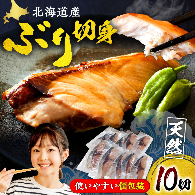【ふるさと納税】マルデン特製 北海道産 天然 ぶり 切身 10切 | 魚 切り身 冷凍 魚介 ブリ 鰤 国産 小分け 個包装 真空パック 焼き魚 塩焼き 照り焼き 煮付け ぶり大根 ムニエル 時短 便利 調理 簡単 保存食 一人暮らし 料理 家庭用 お取り寄せ グルメ 日高 北海道 えりも町
