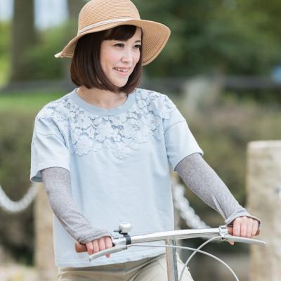 ふるさと納税 泉大津市 天然の美容繊維　UV対策　絹のさらさらアームカバー　グレー　H-AM1900