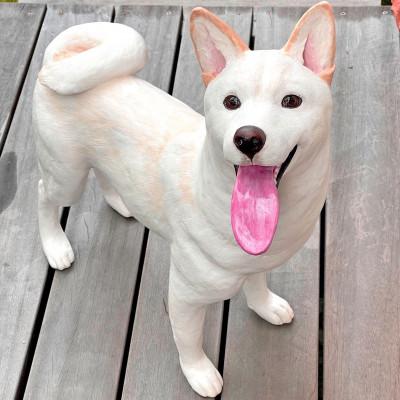 ふるさと納税 郡山市 東日本大震災からの動物愛護活動 犬猫と人との共生を願うリアルサイズモニュメント(体高40cm犬 猫) |  | 01