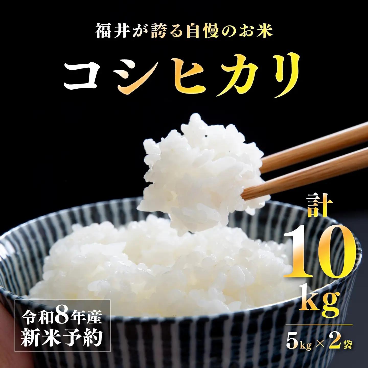 【先行予約】【2026年11月以降順次発送予定】令和8年産 新米 コシヒカリ 10kg（5kg×2袋）　お米　精米