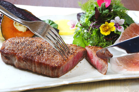 【ガーデンレストラン 陶酔房ー】国産黒毛和牛窯焼き へレステーキ 2名様 | チケット 食事券 ガーデン レストラン ヘレ ステーキ 兵庫県 上郡町