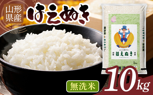 【12月発送】令和7年度 山形県産 はえぬき 10kg 白米 無洗米 ご飯 ごはん 時短 節水 国産 ブランド米 食品 山形県 西川町 月山 FYN1-342