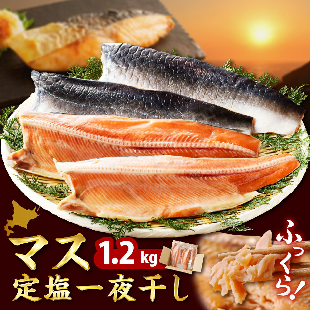 【ふるさと納税】【マルデン特製】マス 定塩 一夜干し フィレ 1.2kg日高産 カラフトマス 国産 干物 お取り寄せ 送料無料 北海道 えりも町