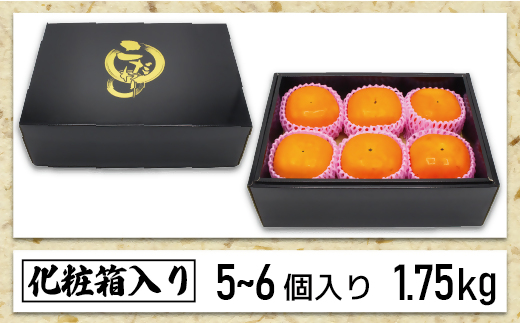 【2024年10～11月発送】秋のフルーツの王様・ブランド柿「秋王」化粧箱　約1.75kg[F2274]