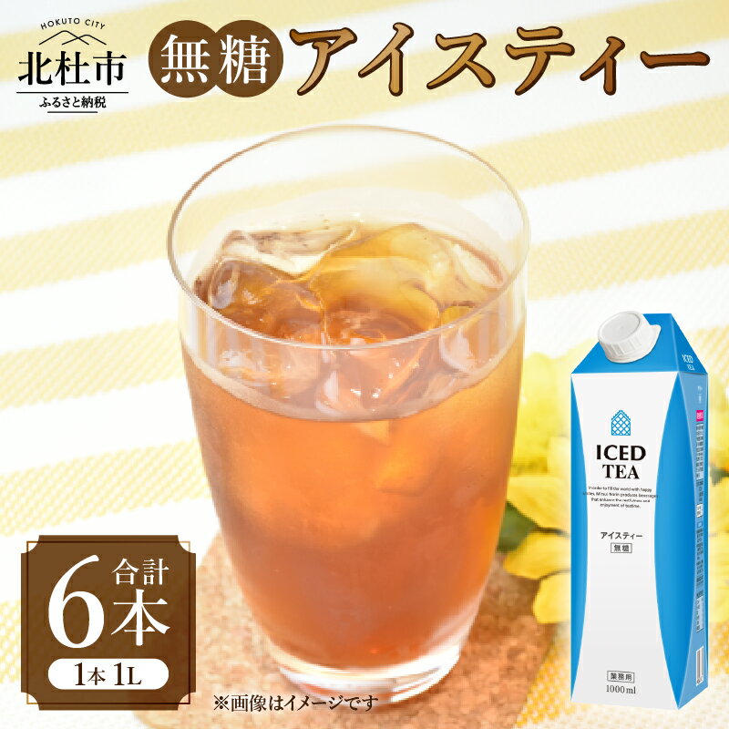 【ふるさと納税】 アイスティー 無糖 紅茶 ホワイトノーブル 1L 1000ml×6本 紙パック アレンジティー 飲料 日東紅茶 業務用 優雅 贅沢 ティータイム 山梨県 北杜市 送料無料