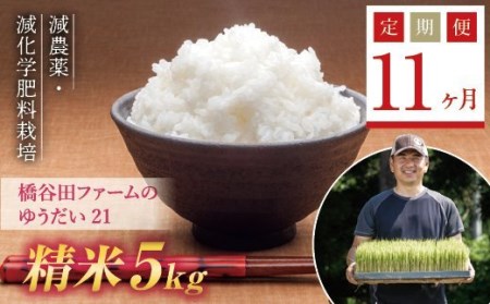 《定期便11ヶ月》 減農薬・減化学肥料栽培 西会津産米 ゆうだい21 精米 5kg F4D-1232