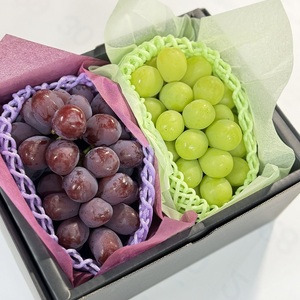 ぶどう 話題の品種 富士の輝＆こだわりのシャインマスカット 贈答ランク 合計約1.4kg ブドウ 葡萄 岡山県産 国産 フルーツ 果物 ギフト 【 Nini farm 農家 直送 】