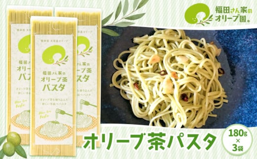 オリーブ茶パスタ3袋セット《90日以内に出荷予定(土日祝除く)》調味料 油 食用油 オリーブオイル オリーブ オイル オリーブ茶パスタ 手延べパスタ 熊本県 苓北町