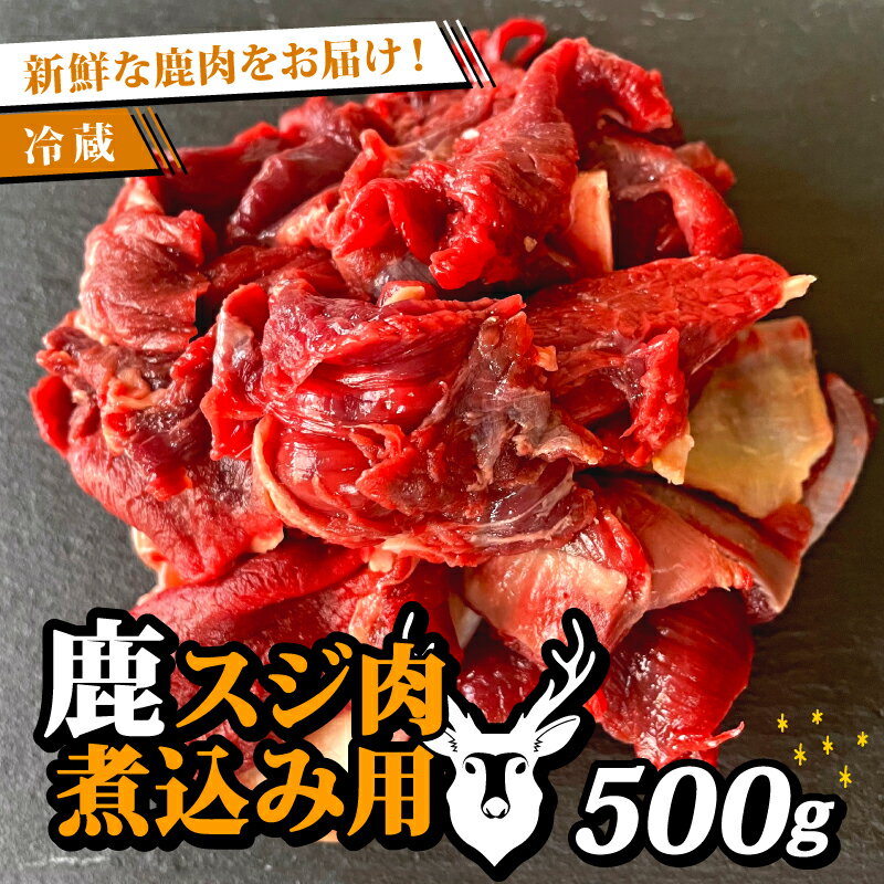 【ふるさと納税】鹿スジ肉煮込み用 500g【配送不可地域：離島】【1587344】