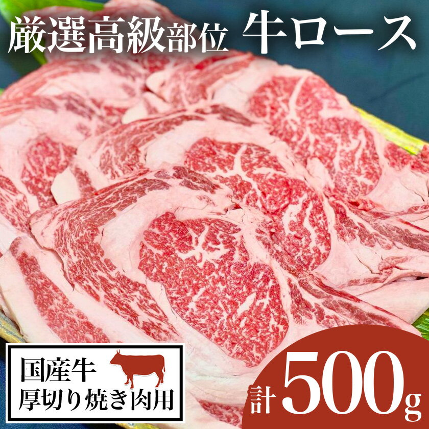【ふるさと納税】厳選高級部位牛ロース(厚切り焼き肉用)500g【離島・沖縄配送不可】｜茨城県 つくば市 牛肉 牛 国産 和牛 リブロース 焼肉 BBQ バーベキュー グリル用肉 ギフトにおすすめ