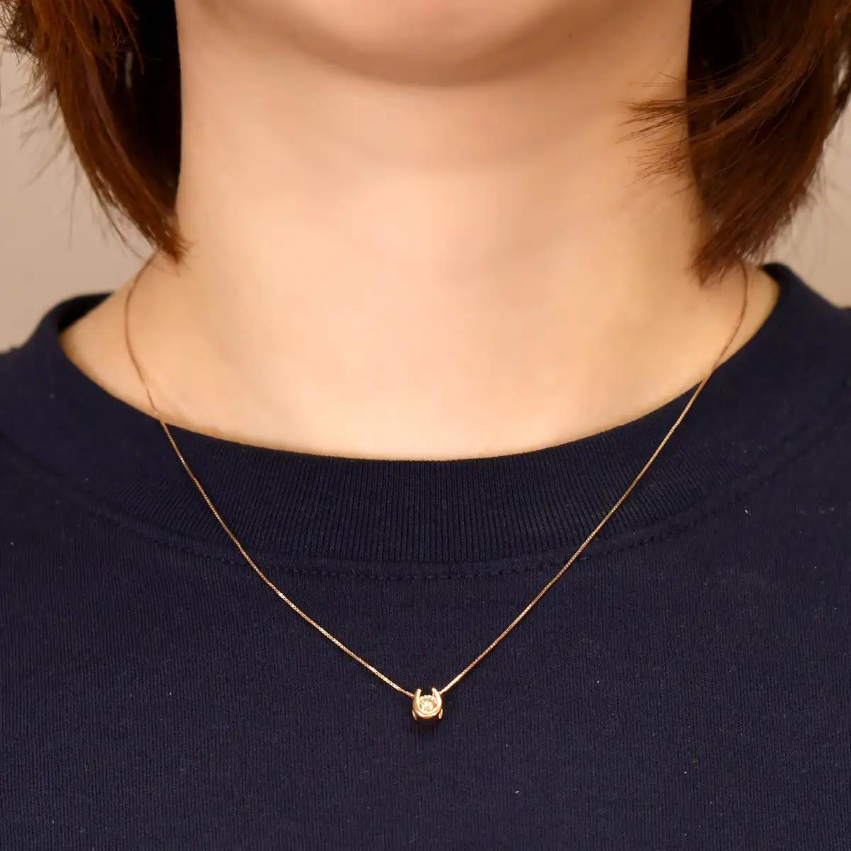 0.18ct 10金 ネックレス ピンクゴールド 管理番号 RTJ-016 246-002-PG