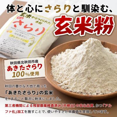 ふるさと納税 北秋田市 玄米粉 玄米からつくられた米粉 秋田さらり玄米粉 1kg|grmy-011001 |  | 02