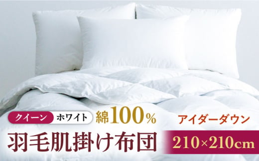 【クイーン】【至福の寝ごこち】 羽毛布団 肌掛け アイダーダウン×綿100％（ホワイト・精紡交撚）《壱岐市》【富士新幸九州】 [JDH086]  アイダーダウン 布団 ふとん 綿100％ 肌掛け ダウンケット  掛布団 掛け布団 クイーン  1500000 1500000円 150万円
