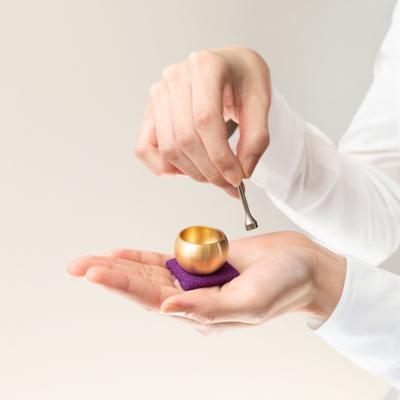 ふるさと納税 三条市 ミニミニおりん NASHI 座布団(紺/鹿の子柄)  仏具 ペット おりん 【014S119】 |  | 02