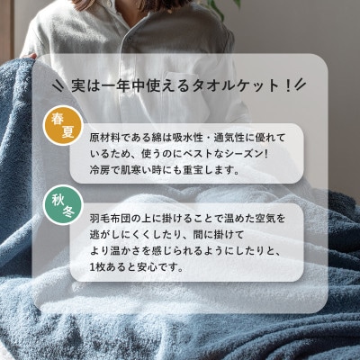 (今治タオル)タオルケット　かろやかカロケット(グレージュ)【I003500KT1GG】【1680841】