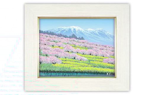 「桃源郷 南アルプス」【 版画 額付 小川手漉和紙 小暮真望 東松山 埼玉県 】