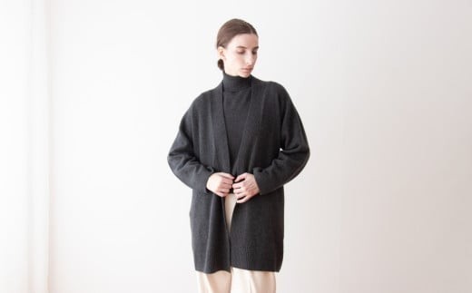 【 UTO カシミヤ 】レディース ベビーカシミヤ 100% ボックスシルエット カーディガン ユーティーオー カシミヤ cashmere 岩手県 北上市 Y0058