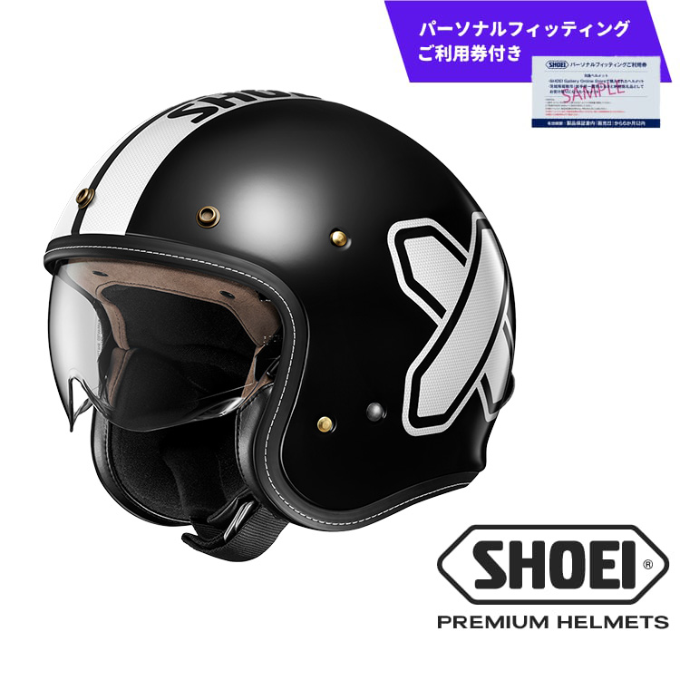 SHOEIヘルメット J・O+ CROSS LOGO2 TC-5 (BLACK/WHITE) XLサイズ パーソナルフィッティングご利用券付 バイク ショウエイ バイク用品 ツーリング SHOEI品質 shoei スポーツ メンズ レディース