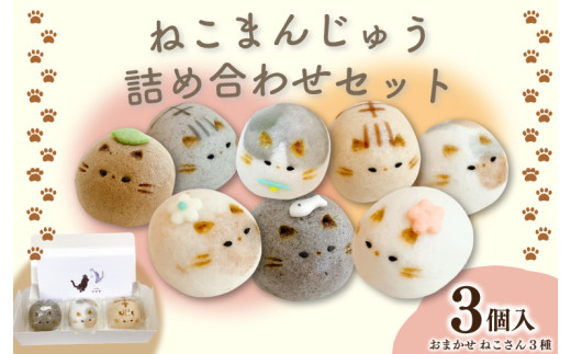 和菓子 上用まんじゅう ねこさん セット 選べる 容量 3個 冷凍便 和菓子 ギフト 贈り物 記念日 徳島県 吉野川市
