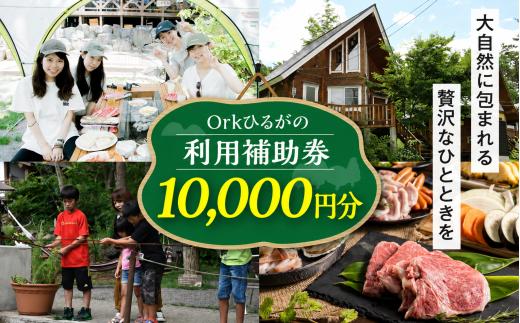 Orkひるがの 利用補助券 10000円分 1棟貸し 別荘 宿泊 貸し別荘 自然体験 BBQ 釣り堀体験 掴み取り体験 チケット 田舎体験 観光 旅行 コテージ泊 サウナ付きコテージ バーベキュー 郡上市 岐阜県 ひるがの高原 郡上観光