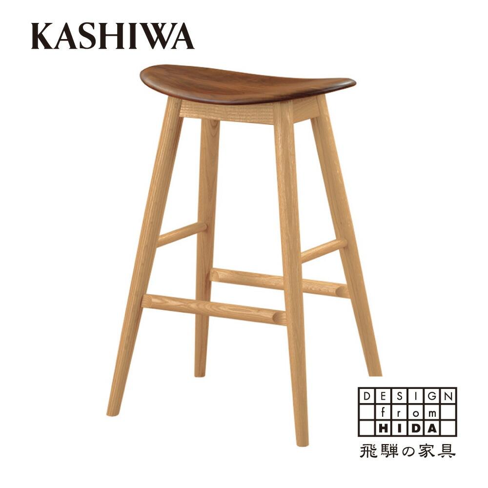 【ふるさと納税】【KASHIWA】ハイスツール 飛騨の家具 ウォールナット・オーク材 板座 柏木工 飛騨家具 バーチェア ハイチェア 椅子 木製 人気 おすすめ 新生活 一人暮らし 国産 AM039