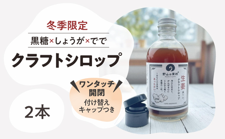 2513 クラフト シロップ （ 黒糖 × しょうが × でで ） 300ml × 2本 KN107-001-02 飲料 生姜