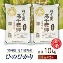 【ふるさと納税】【新米】 高千穂産 ひのひかり 10kg 5kg 2袋 米 お米 白米 ごはん 白飯 精米 ひのひかり 国産 宮崎県産 高千穂町産 単一原料米 農作物 農産物 おすそ分け 普段使い 日常 炭水化物 主食 贈答 贈り物 ギフト プレゼント おすすめ 宮崎県 高千穂町 送料無料