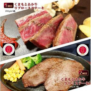【毎月定期便】【GI認証】くまもとあか牛 食べ比べ Bセット(益城町)全6回【配送不可地域：離島】【4067035】