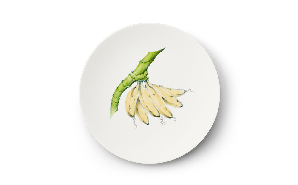 
【伊万里焼/畑萬陶苑】Restaurant MAISON（Paris）φ23.5cm Plate〈Banana〉
