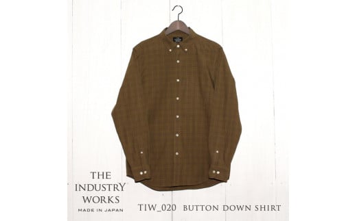 
36-2　播州織メンズシャツ「THE INDUSTRY WORKS」（1着）【TIW_020（ベージュ×ブラウン×イエロー）】
