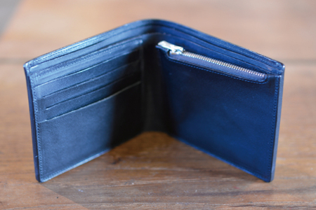 栃木レザーのHalfWallet｜栃木県 益子町 ふるさと納税 ヌメ革 革日用品（BB017）