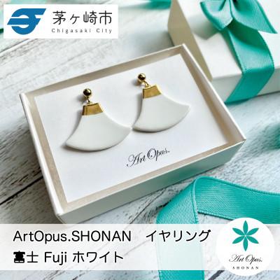 ふるさと納税 茅ヶ崎市 ArtOpus.  イヤリング 富士 白 湘南 茅ヶ崎市 陶磁器 アクセサリー アートギフト