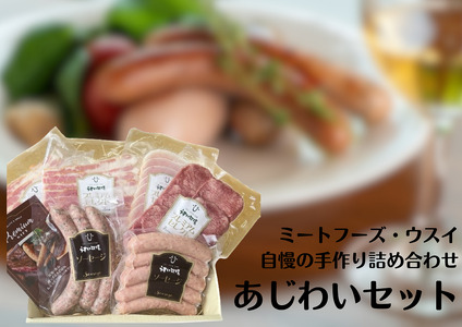 お肉屋さんの 5種 あじわいセット ソーセージ 牛タン ロースハム ベーコン つまみ おつまみ 晩酌 1T05016