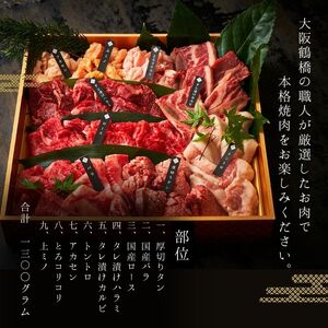 【 梅田白雲台 】大阪 鶴橋 賑わいセット 1.3kg 【 4種類のタレ付き 】│ パーティーに最適 絶品パーティー 豪華パーティー 本格パーティー_OS192-0008