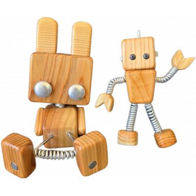 ふるさと納税 国立市 スマホスタンド(Animalタイプ)&amp;ウッディーロボット