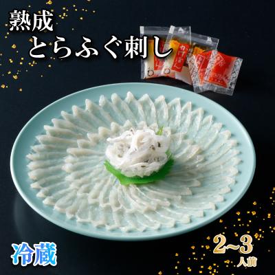 ふるさと納税 下関市 熟成 とらふぐ刺し 2〜3人前 ふぐ 刺身 冷蔵 【配送指定日必須】 NE003