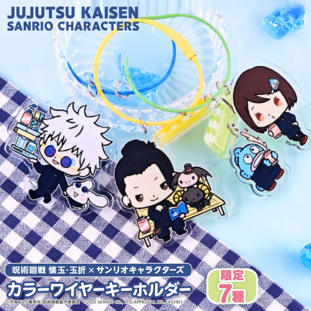 【ふるさと納税】呪術廻戦 懐玉・玉折 × サンリオキャラクターズ カラーワイヤーキーホルダー 限定7種 アクリルキーホルダー コラボ 集英社 芥見下々 限定 グッズ 送料無料 大阪市 大阪府