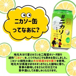 大分むぎ焼酎 二階堂 #ニカソー缶かぼす(350ml×24本)【1676190】